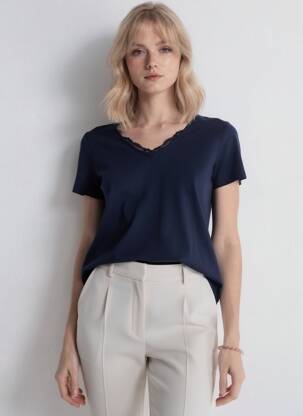 T-shirt bleu STREET ONE femme