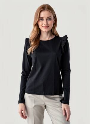 T-shirt noir MANGO femme