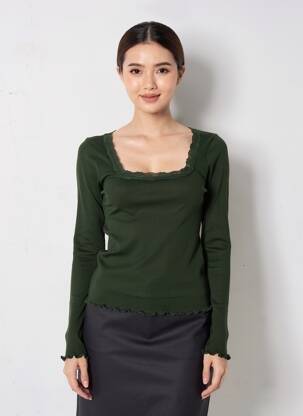 T-shirt vert ONLY femme