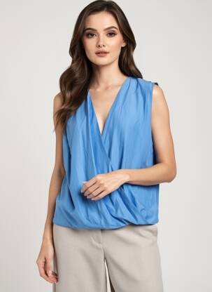Blouse bleu MANGO femme