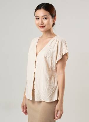 Chemisier beige ZABAIONE femme