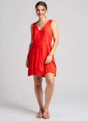 Robe courte rouge VILA femme