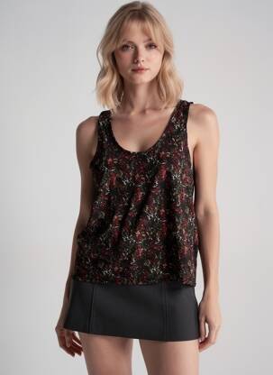Débardeur noir IKKS femme
