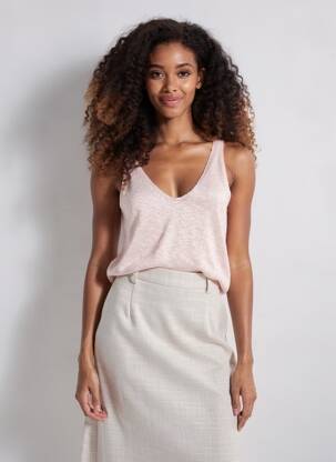 Débardeur rose MANGO femme
