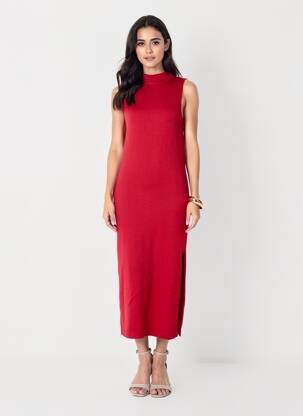 Robe courte rouge MANGO femme