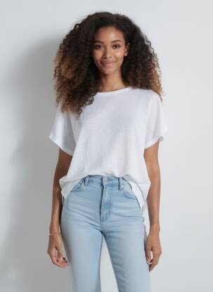 T-shirt blanc MANGO femme