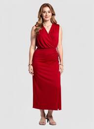 Robe courte rouge AMELIE & AMELIE femme