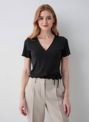 T-shirt noir HAILYS femme