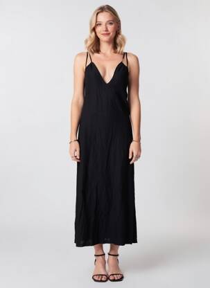 Robe longue noir ASTRID BLACK LABEL femme