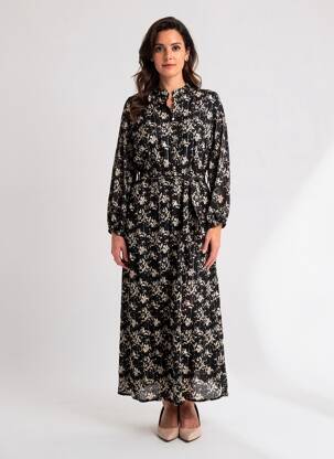 Robe longue noir GARCIA femme