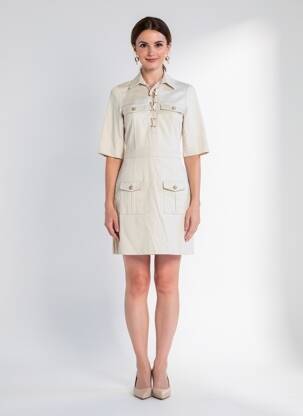 Robe courte beige MORGAN femme