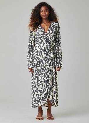 Robe longue noir MANGO femme