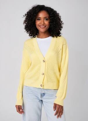 Gilet manches longues jaune GARCIA femme