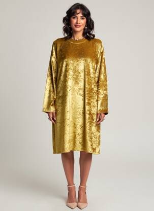 Robe mi-longue jaune MOLLY BRACKEN femme