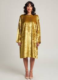 Robe mi-longue jaune MOLLY BRACKEN femme