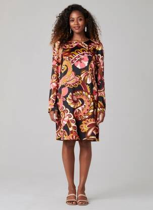 Robe mi-longue rose MANGO femme