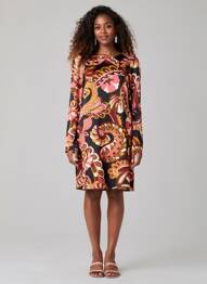 Robe mi-longue rose MANGO femme