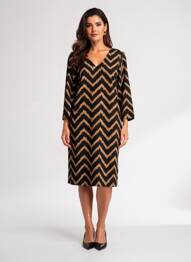 Robe mi-longue marron GARCIA femme