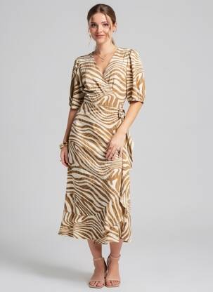 Robe courte manches courtes manches courtes marron ONLY femme