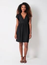 Robe courte noir JACQUELINE DE YONG femme
