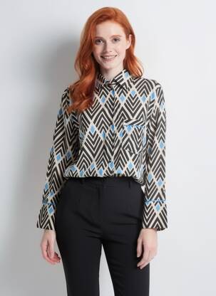 Chemisier noir MANGO femme