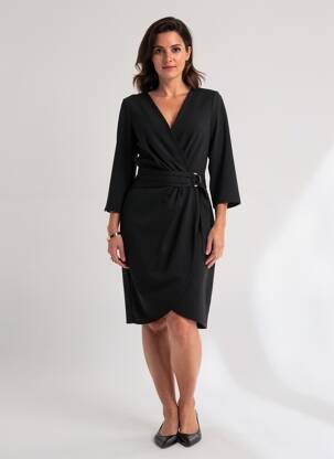 Robe mi-longue noir MORGAN femme