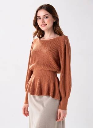 Pull marron ONLY femme
