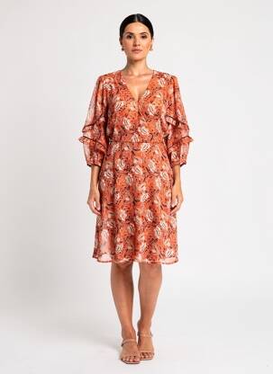 Robe courte orange GARCIA femme