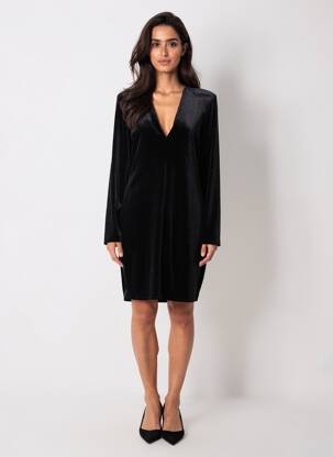 Robe mi-longue noir MANGO femme