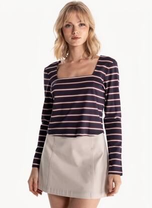 T-shirt manches longues manches longues bleu ONLY femme