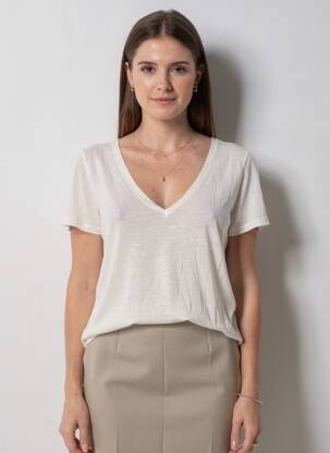 T-shirt blanc PLEASE femme