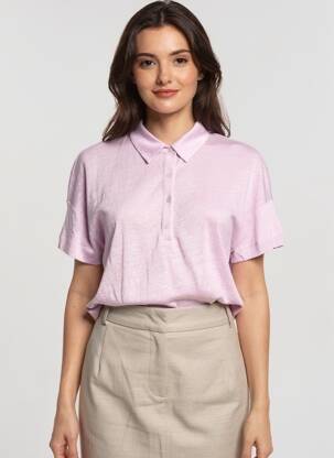 Polo violet MANGO femme