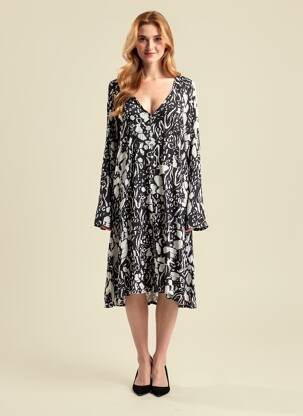 Robe mi-longue noir ZABAIONE femme