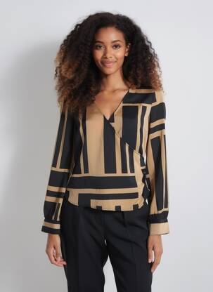 Blouse col v marron VERO MODA femme