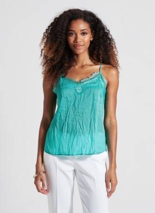 Top sans manche sans manche vert VILA femme