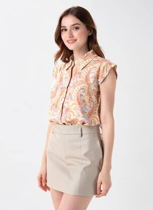 Chemisier orange MANGO femme