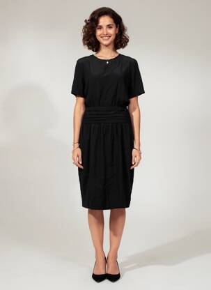 Robe mi-longue noir MOLLY BRACKEN femme