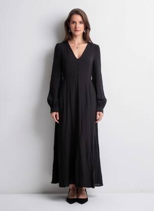 Robe longue noir VILA femme