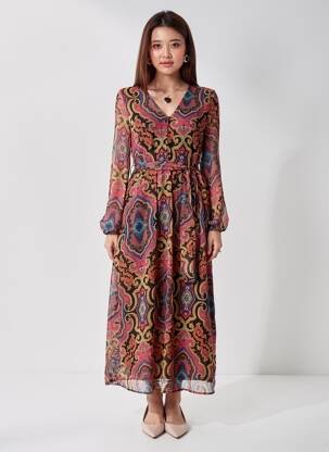 Robe longue bleu ONLY femme