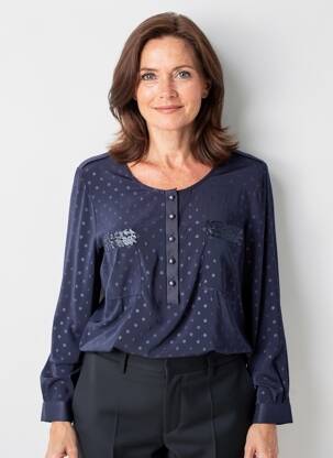 T-shirt manches longues manches longues bleu MERI & ESCA femme
