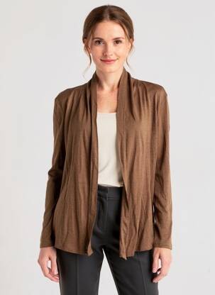 Gilet manches longues marron MEXX femme