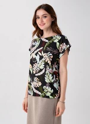 T-shirt noir TOM TAILOR femme