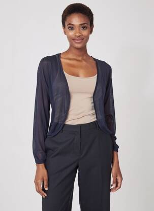 Gilet manches longues bleu STREET ONE femme