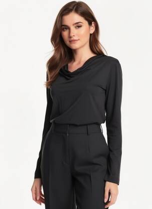 T-shirt noir ASTRID BLACK LABEL femme