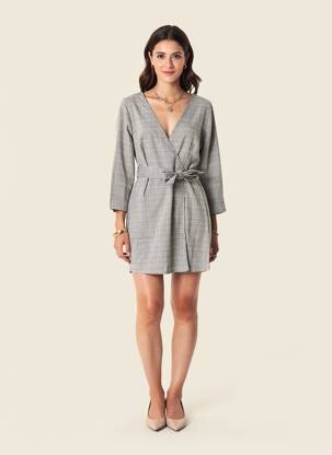 Robe courte beige MANGO femme