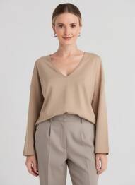 T-shirt marron MANGO femme