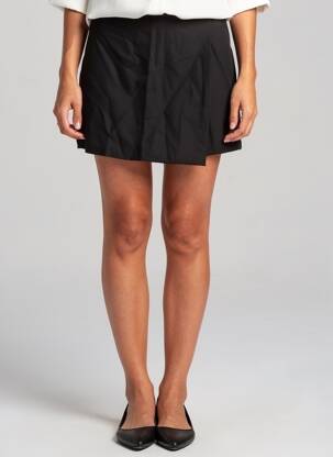 Jupe short coupe droite noir ONLY femme