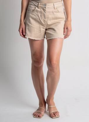 Short coupe droite beige ONLY femme