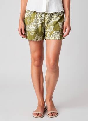 Short taille haute taille haute vert ONLY femme