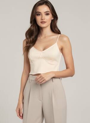 Top beige NOISY MAY femme